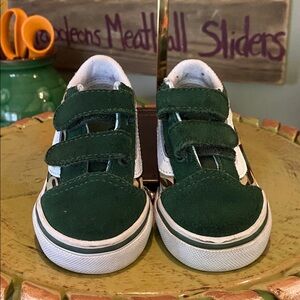 VANS Little Kids Old Skool Shoe - Camo Jungle Green